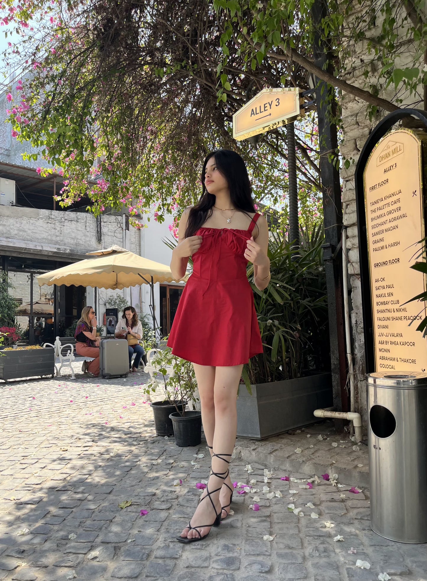 AAFROSE Ruby corset-back mini dress