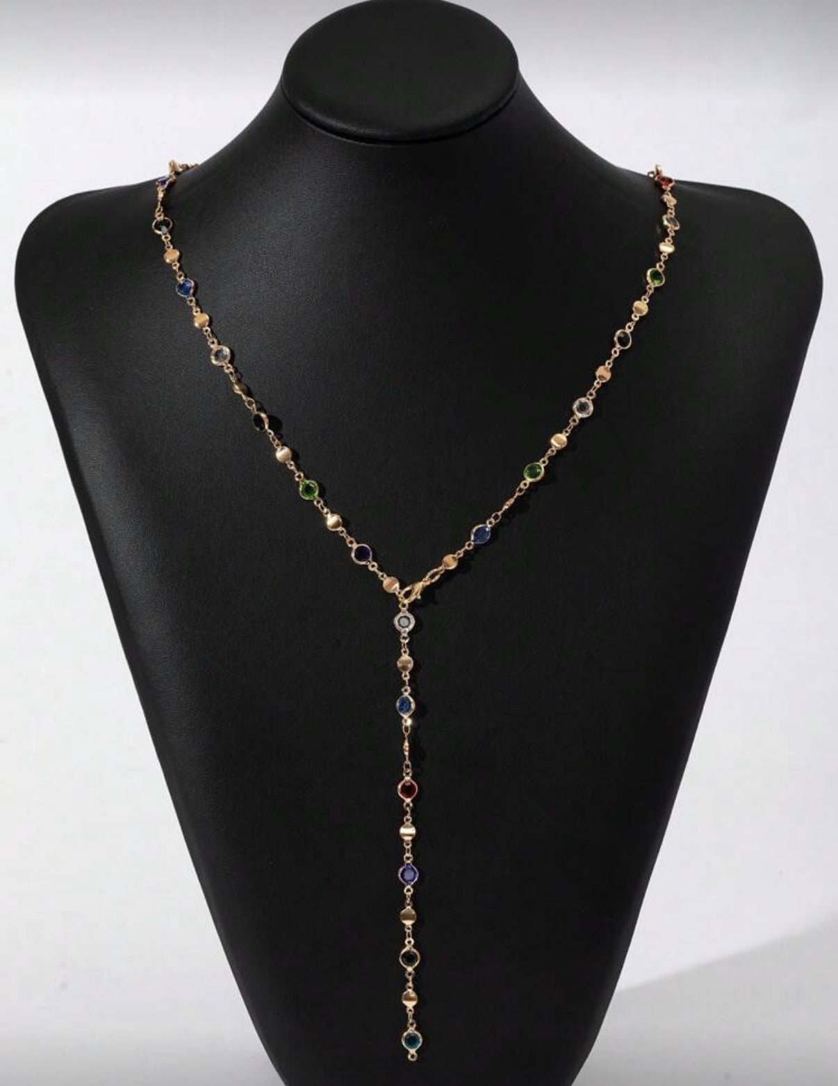 1pc Golden/Silver Women's Long Y-Shaped Necklace Party Accessory, Deep V Plunge Sparkling Pendant For Date, Anniversary, Birthday, Holiday, Boho Elegant Luxury Chic, Fashion & Feminine