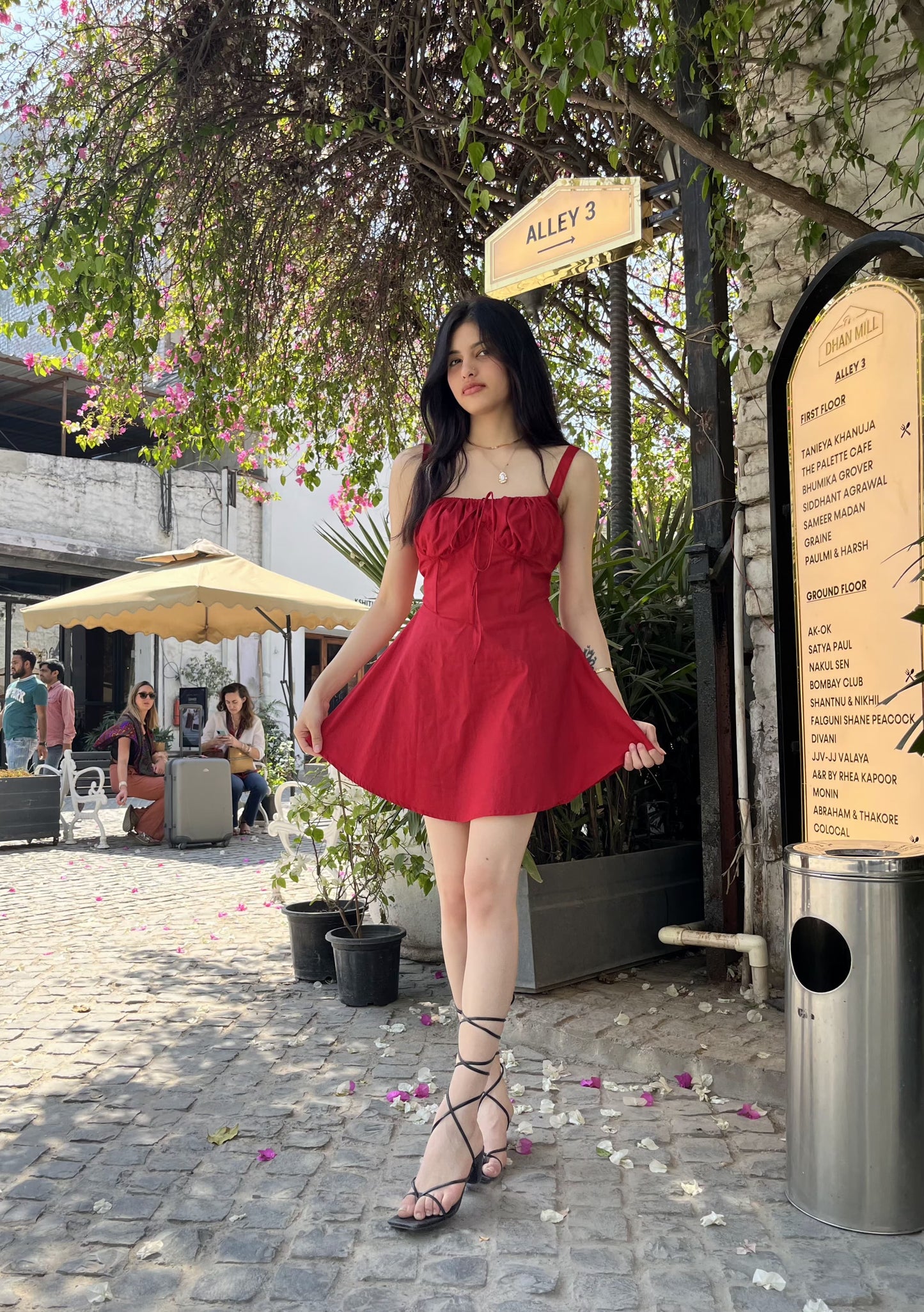 AAFROSE Ruby corset-back mini dress