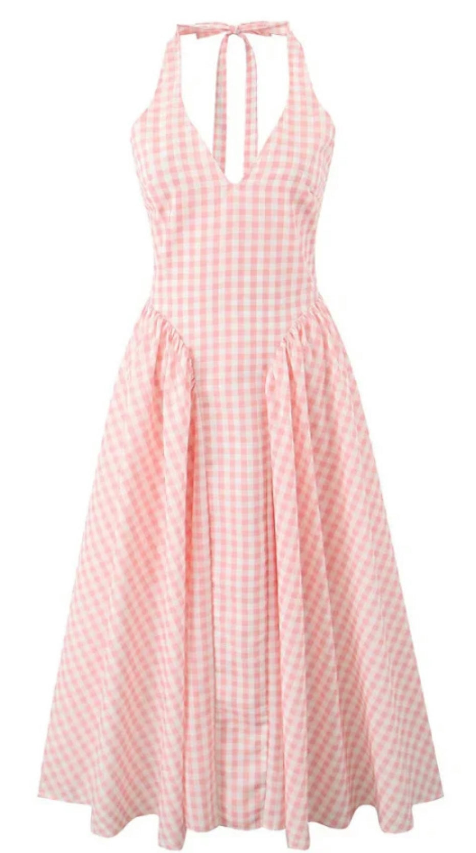 Aafrose Rosette halter neck dress with pockets