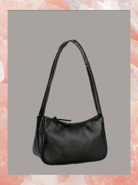 AAFROSE Minimalist Baguette Bag - Black