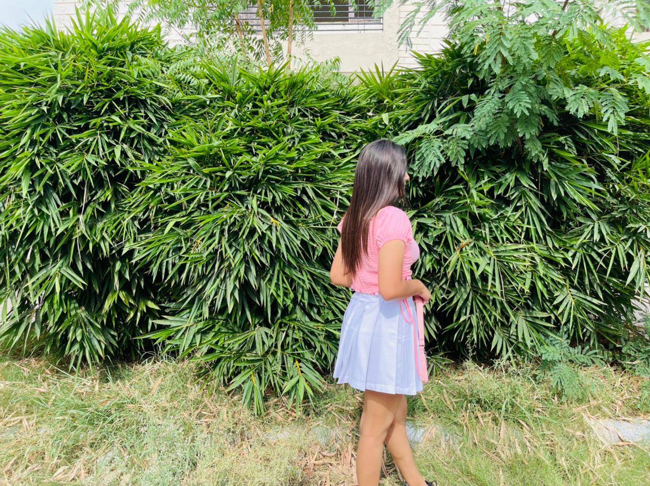 Aafrose Pink Side Drawstring Crop Top - Pink