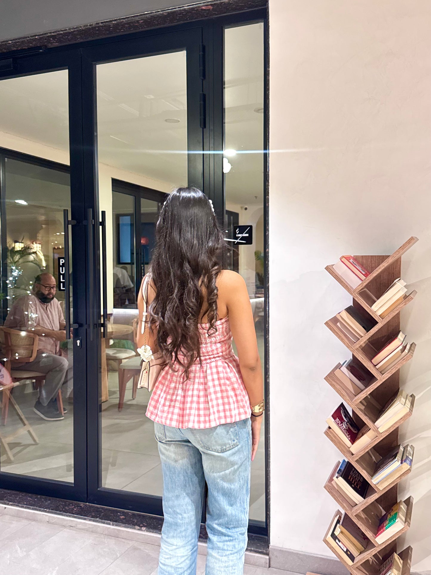 Pink Checks Elasto Top