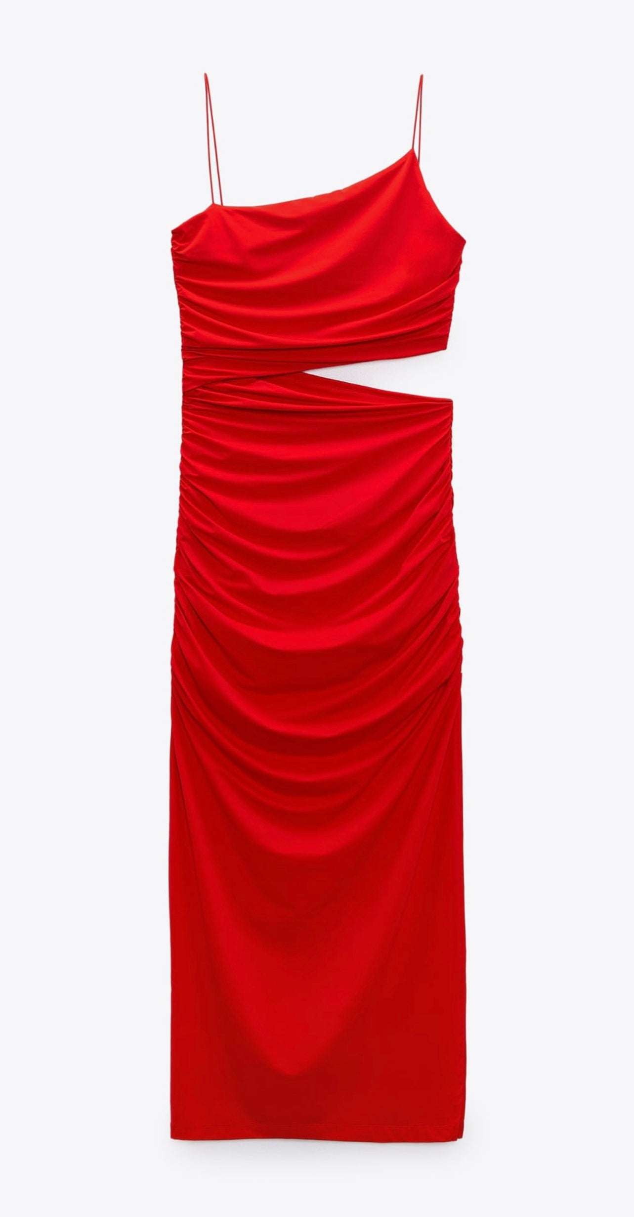 AAFROSE Red cutout side slip maxi dress